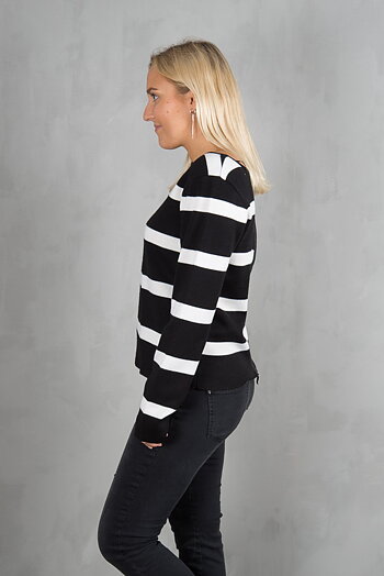 Pulz - Lori Knitted Blouse Black / White