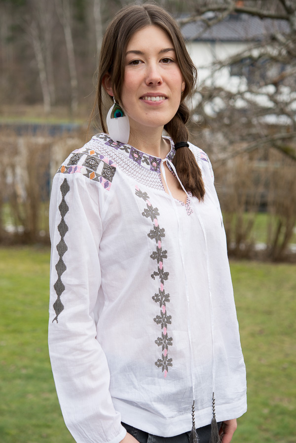 Monrow - Angelina Blouse White / Mauve - 2
