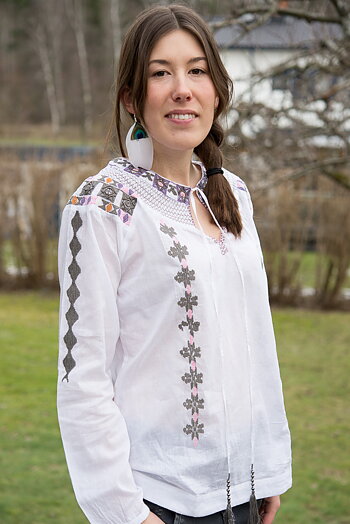 Monrow - Angelina Blouse White / Mauve