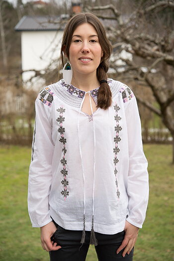 Monrow - Angelina Blouse White / Mauve