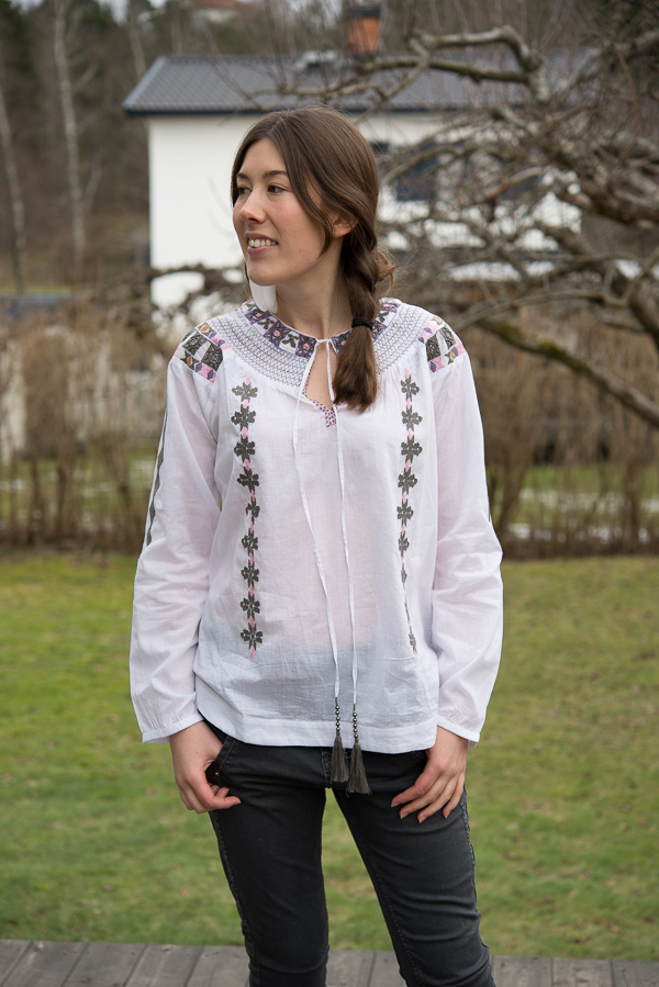 Monrow - Angelina Blouse White / Mauve - 3