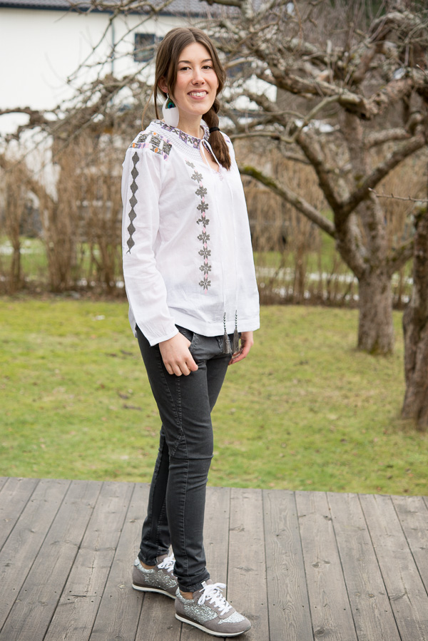 Monrow - Angelina Blouse White / Mauve - 5
