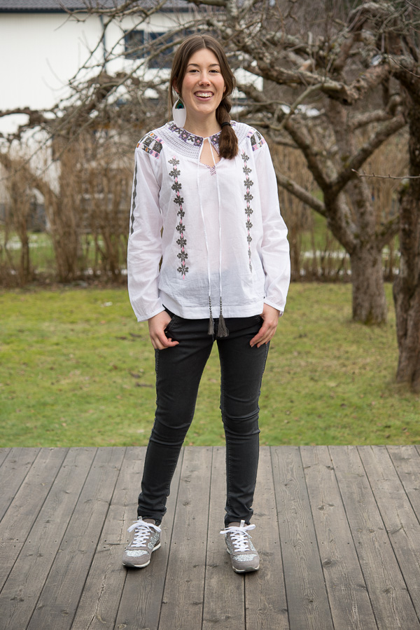 Monrow - Angelina Blouse White / Mauve - 4