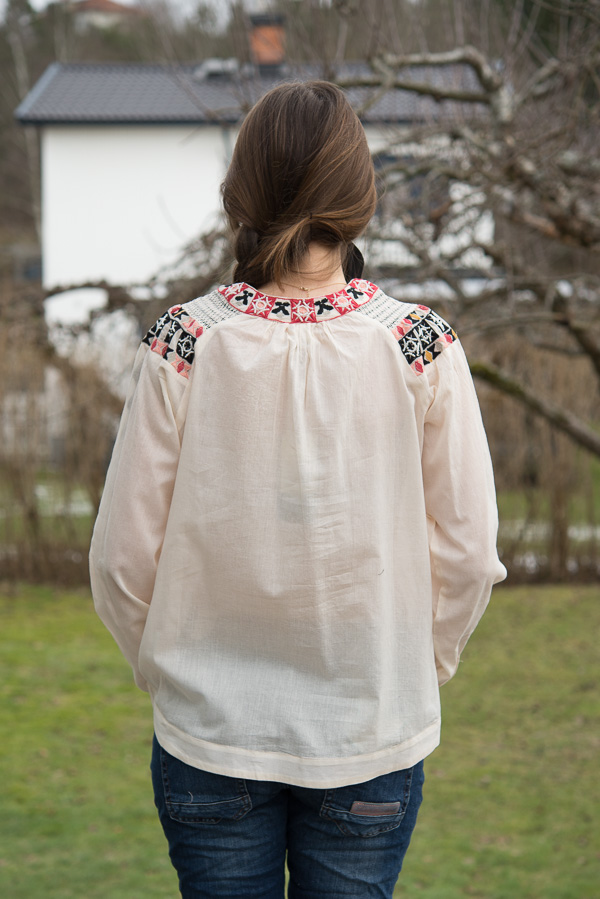 Monrow - Angelina Blouse Offwhite / Melon - 4