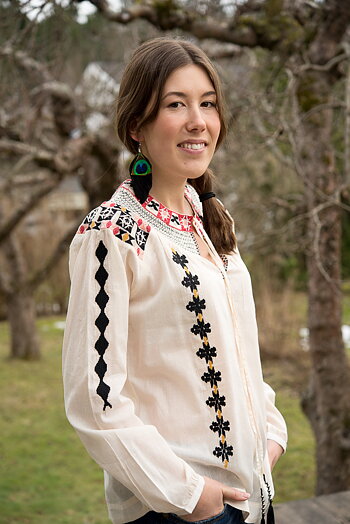 Monrow - Angelina Blouse Offwhite / Melon