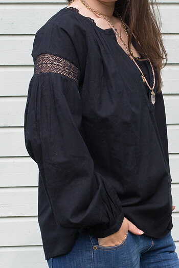 my Sunday Morning - Totem Blouse Black