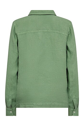 MMEnna Linnen Pocket Blouse Turf Green