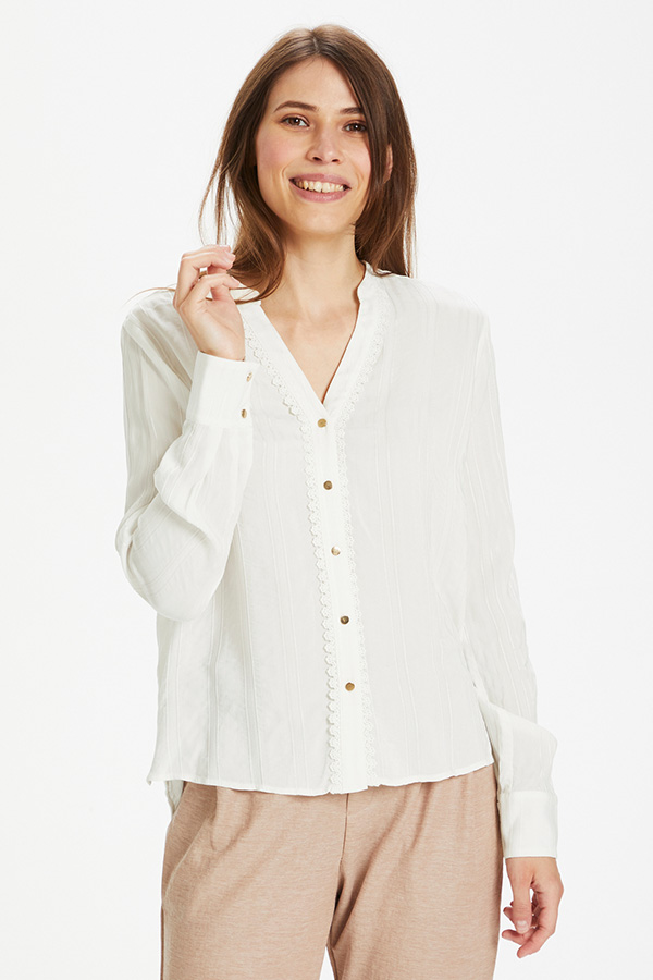 Culture - Adeleine LS Shirt Spring Gardenia - 3