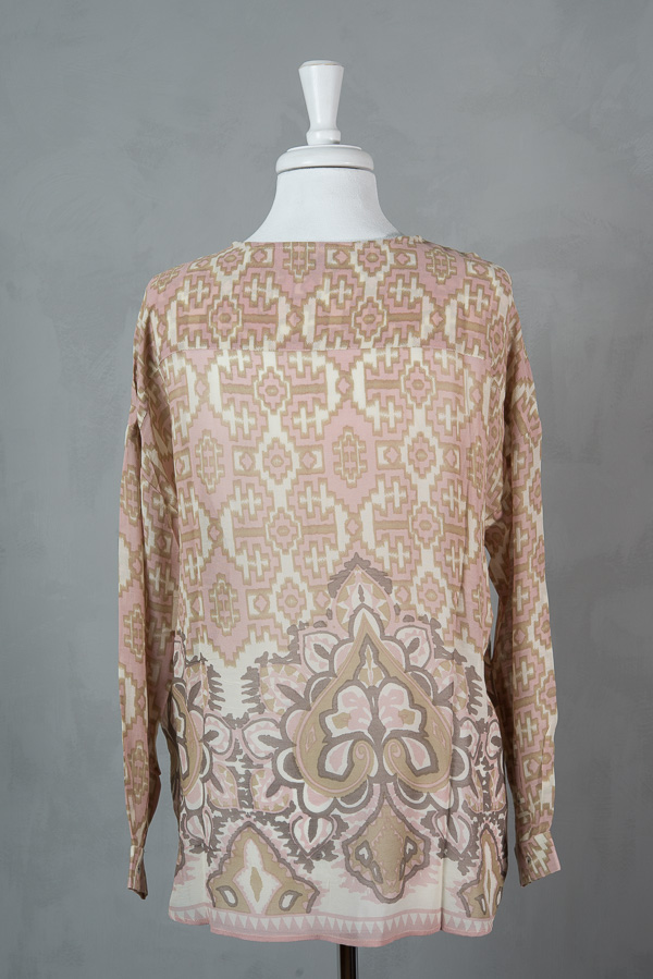 Monrow - Allison Blouse Offwhite / Dusty Pink - 4