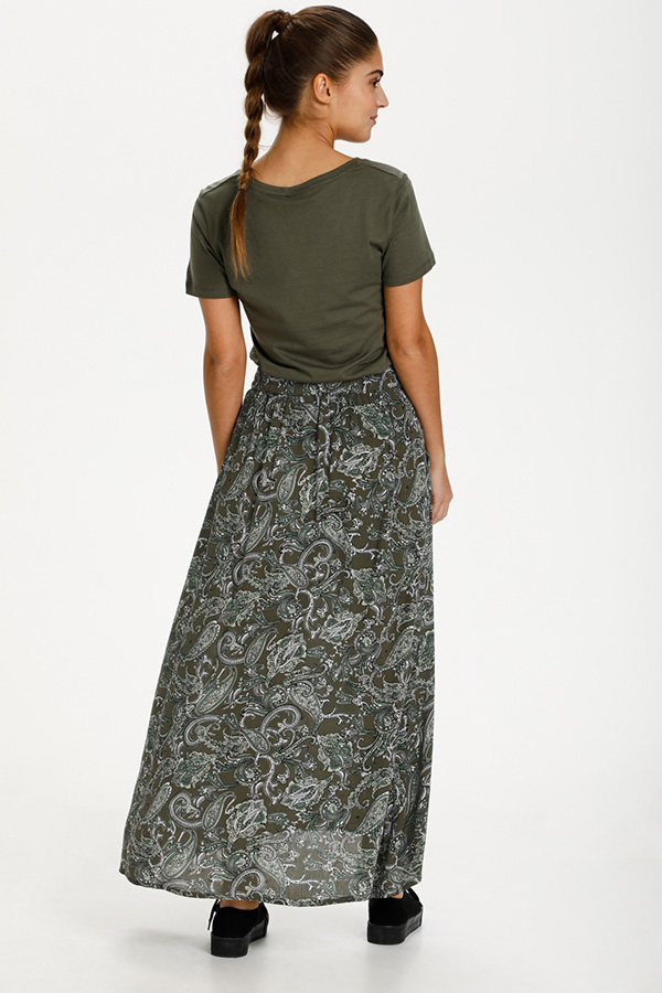 Kaffe - Evity Amber Skirt Green Paisley Print - 3