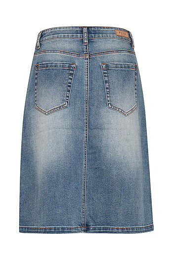 Pulz - Iben Skirt Medium Blue Denim 