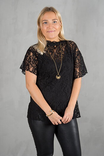 Plus Fine - Chantell Over Sizeed Top Black