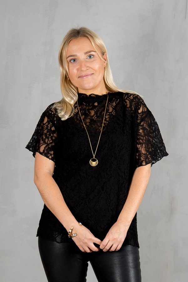 Plus Fine - Chantell Over Sizeed Top Black - 6
