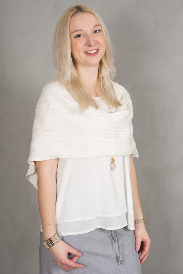 Fancy Fanny - Poncho Vilda Natur Offwhite - 3