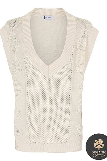 Tif Tiffy - Poppy Vest Offwhite