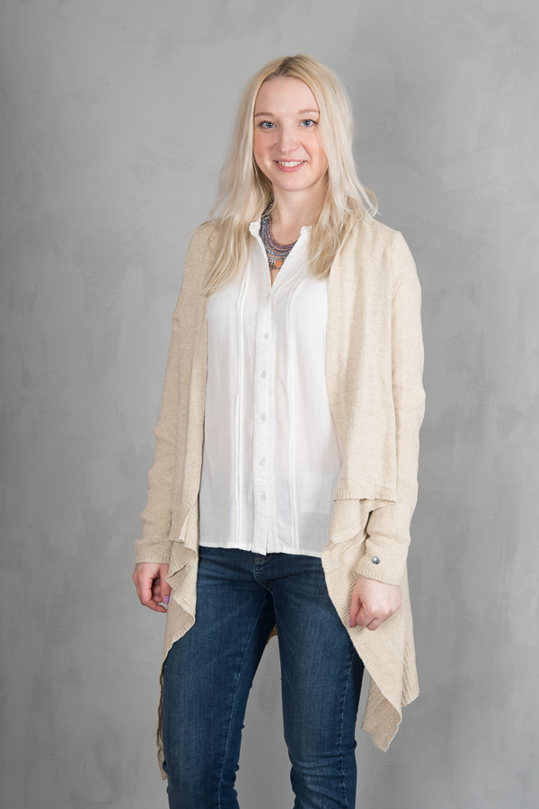 Monrow - Coco Cardigan Ecru Melange
