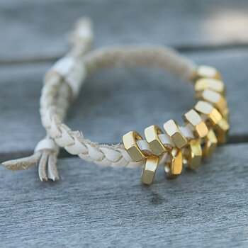 Frontrow Living - Braided Tool Bracelet White Gold