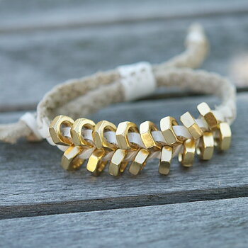 Frontrow Living - Braided Tool Bracelet White Gold