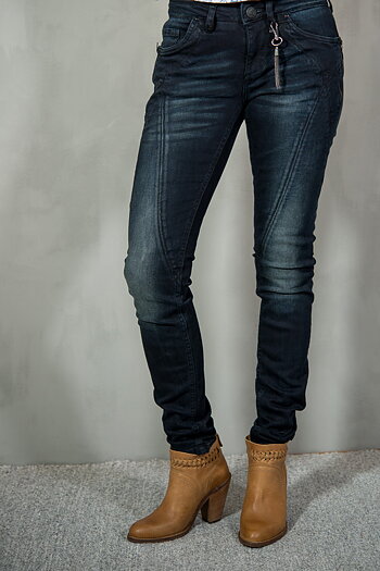 Pulz - Jenny Skinny jeans Mid waist Dark Blue