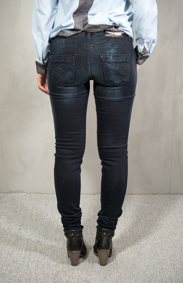 Pulz - Jenny Skinny jeans Mid waist Dark Blue - 8