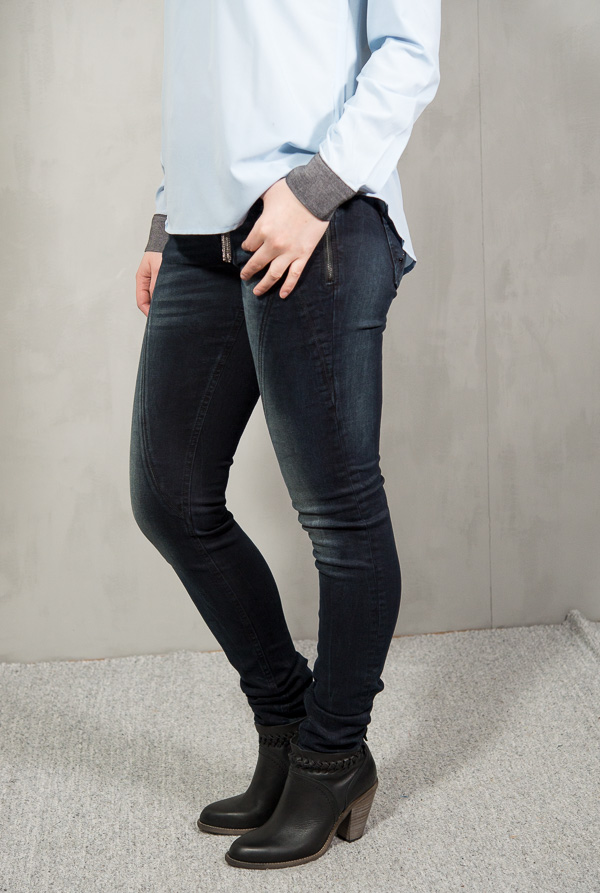 Pulz - Jenny Skinny jeans Mid waist Dark Blue - 7