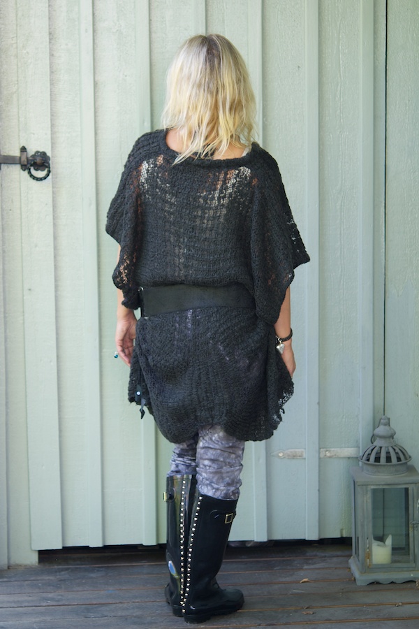 Nü - Knit Poncho Thunder grey - 5