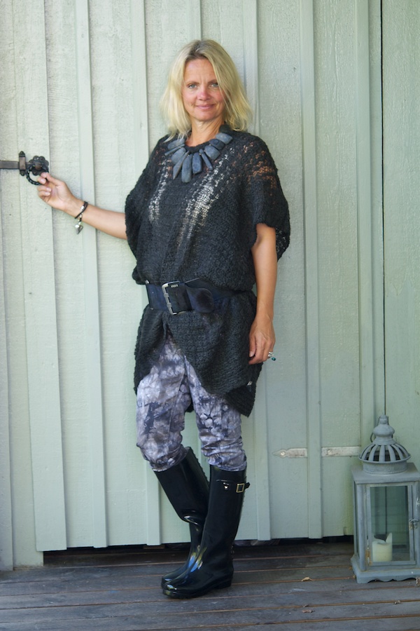 Nü - Knit Poncho Thunder grey - 2