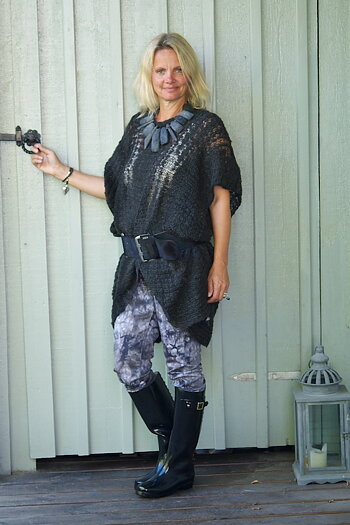 Nü - Knit Poncho Thunder grey