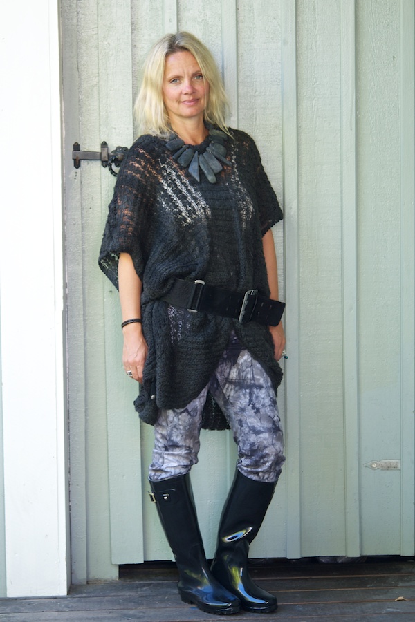 Nü - Knit Poncho Thunder grey - 4