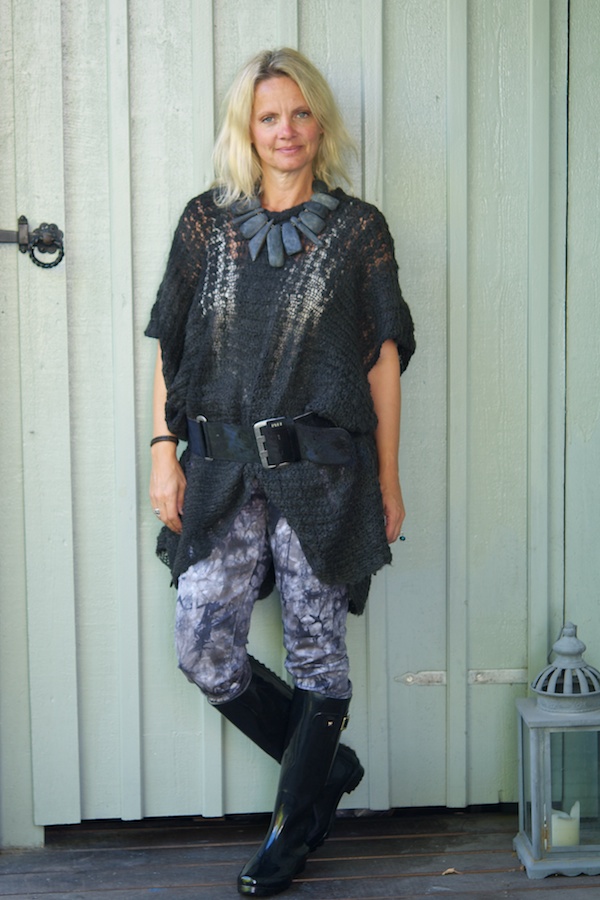 Nü - Knit Poncho Thunder grey - 3