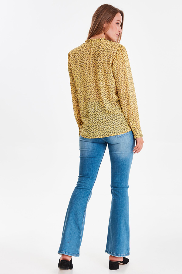 Pulz - Henrietta Blouse Mellow Yellow Dot - 8