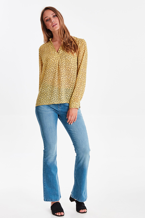 Pulz - Henrietta Blouse Mellow Yellow Dot - 7