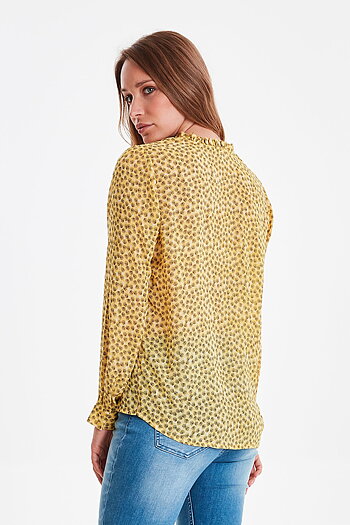 Pulz - Henrietta Blouse Mellow Yellow Dot
