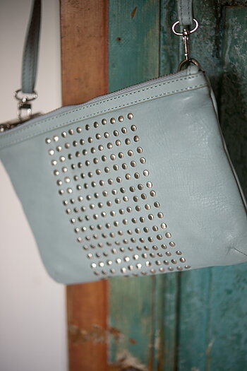 Frontrow - Anine Sling Bag Leather  Ice Blue / Silver
