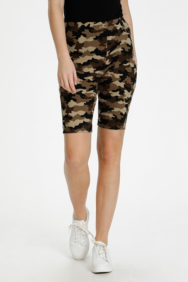 Culture - Semira Shorts Brown Camouflage - 3