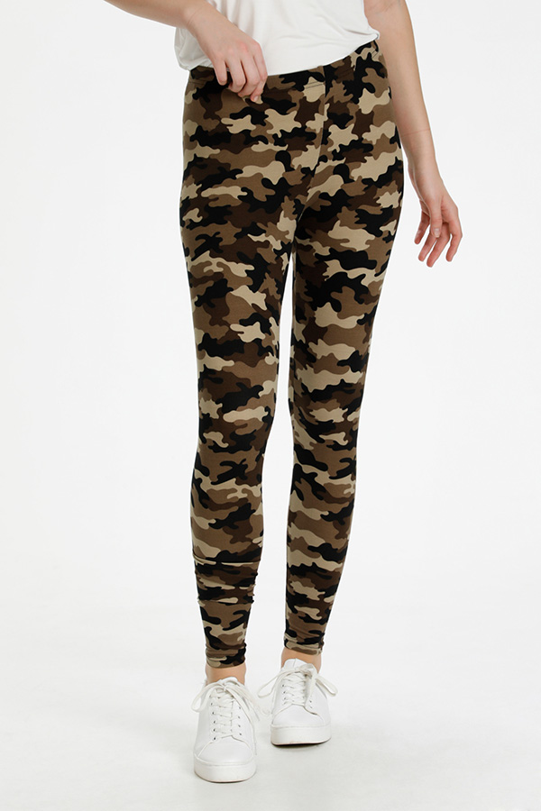 Culture - Semira Leggings Brown Camouflage - 3