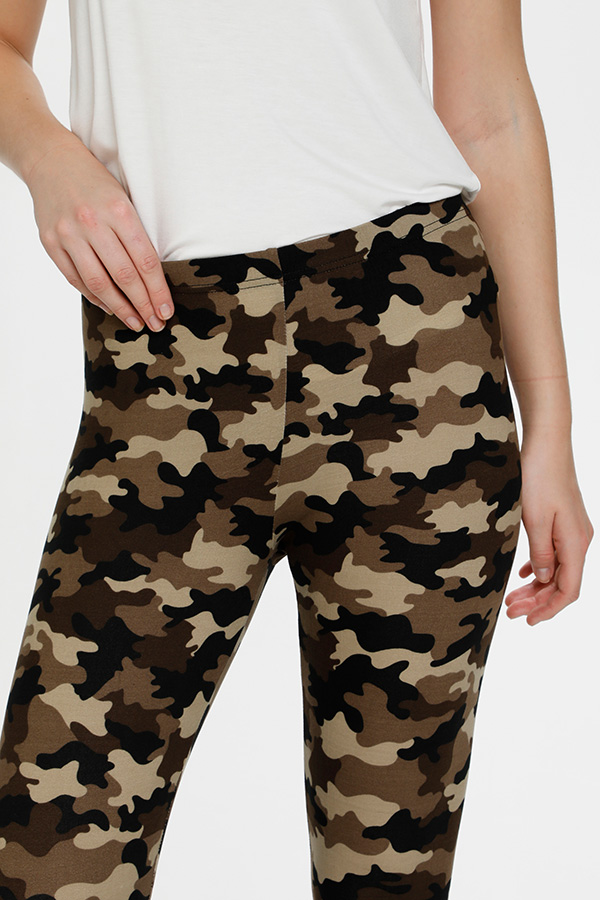 Culture - Semira Leggings Brown Camouflage - 4