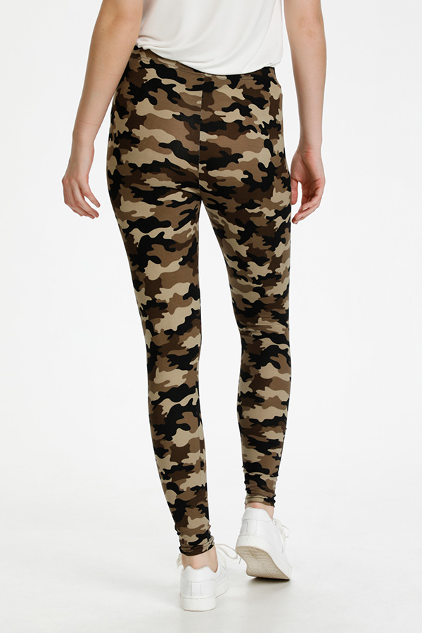 Culture - Semira Leggings Brown Camouflage