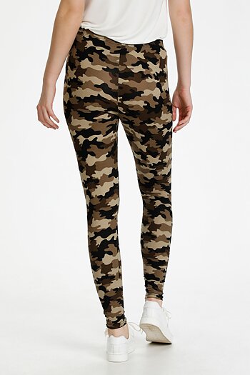 Culture - Semira Leggings Brown Camouflage
