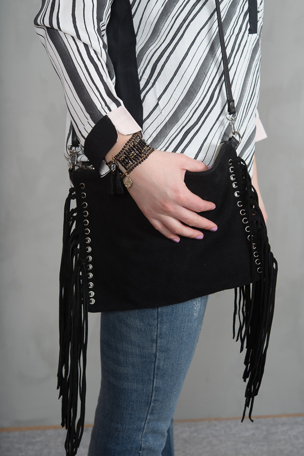 Frontrow - Go West Clutch Sling Leather Black