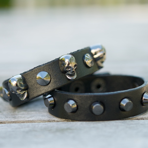 Frontrow - Small Scull Bracelet Black/Gunmetal  - 3