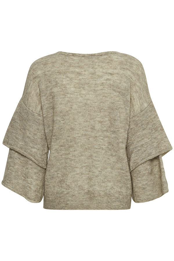 Cream - Penelope Knit Pullover Oat Melange - 2
