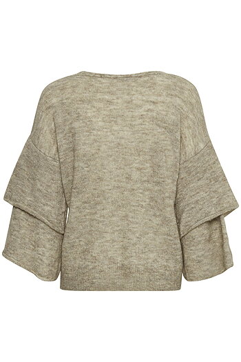 Cream - Penelope Knit Pullover Oat Melange