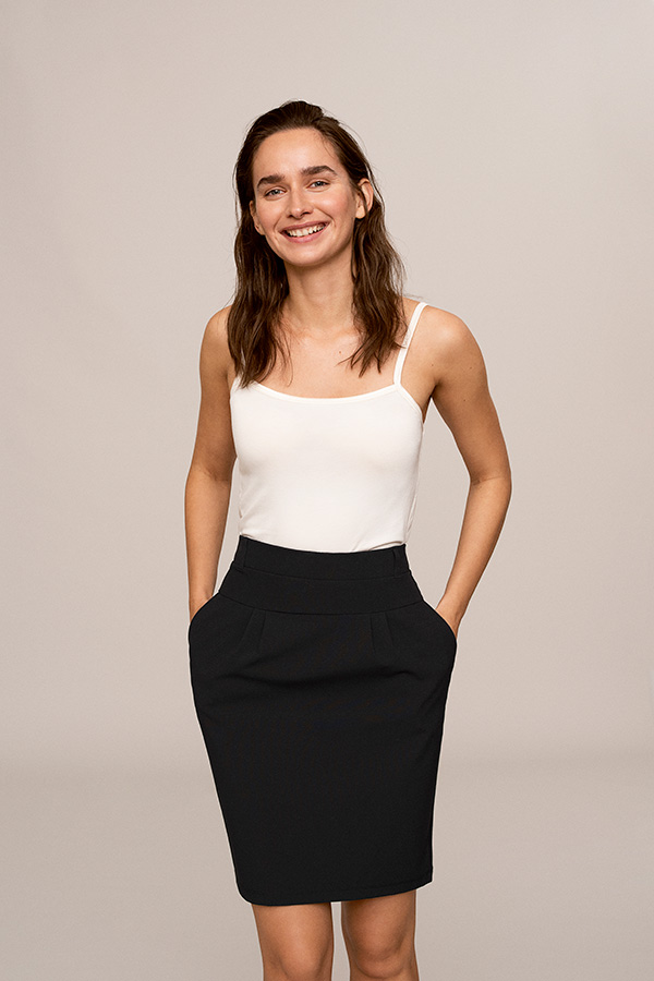 Kaffe - Sira Strap Top Chalk - 8