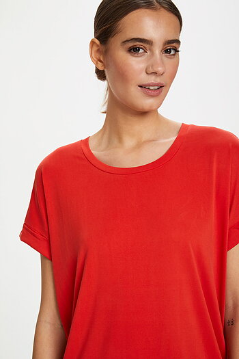 Culture - Kajsa T-shirt Fiery Red