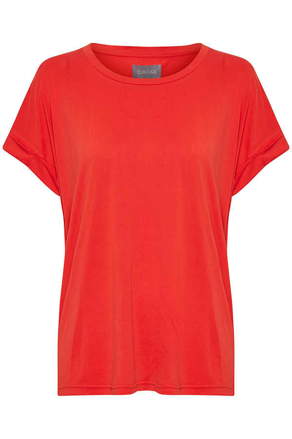 Culture - Kajsa T-shirt Fiery Red - 7
