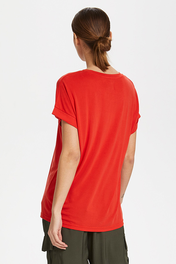 Culture - Kajsa T-shirt Fiery Red - 3