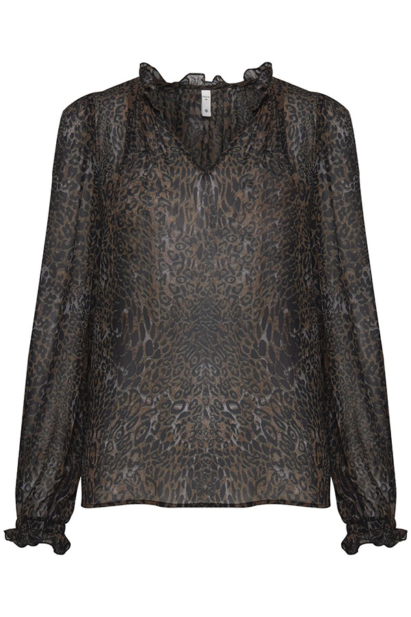 Pulz - Amaya Blouse Black Printed - 3