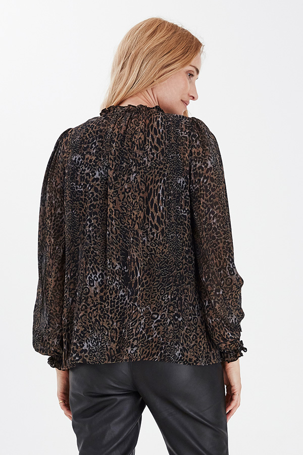 Pulz - Amaya Blouse Black Printed - 6