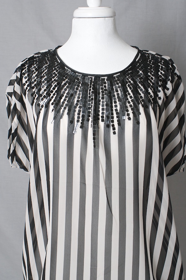 Pulz Jeans - Sisa Wing Blouse Midnight Cream/Black  - 3